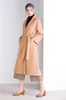 Eupope New Sided Handmade Lapel Lacing Belt Solid Color Wool Coat Female Overcoat Autumn And Winter Jacket Women 210218