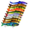 Hochwertiges 5-farbiges 15,5 cm 38 g Multi-Angelköder mit 4 Abschnitten, Hechtköder-Set, gegliederte Raubfischköder