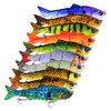 Trasporto DHL 5 colori 15,5 cm 38 g Multi 4 sezioni esca da pesca luccio Set di esche esche predatori snodate