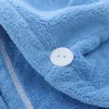 Polyester Hızlı Kuru Duş Kapakları Sihirli Süper Emici Saç Havlu Kurutma Türban Wrap Şapka Spa Mayo ZWL438