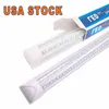 V Shaped LED Tubes Light 4ft 5ft 8ft Tube 72W 144W Double Sides Bulbs Shop Lighting T8 Lights Tubess 6000K 85-265V Daytime Shops lights