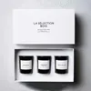 최신 중립 남성 여성 여성 촛불 향수 세트 70g 3pcs la 선택 Bois Bohemia Cotton Poplin Tree House Fragrance Long Gusting Kit 선물 무료 배송