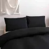 Pure Bedding sets Black Duvet covers Solid Bed Linen Euro Beddings Gray Quilt Cover Pillow Shams 200x200 135x200 cm