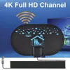 Hd 4K Tv Antenna 1080P Digital Tvs Indoor Antennas 2000 Miles Hdtv Signal Amplifier Dvb-T2 Satellite Receiver High Gain Wireless Communication Antennas Long Range