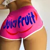 Women's Shorts Elastic Waist Sports Women Summer 2021 Print Color Anti Emptied Skinny Lady Casual Beach Running Short Pants