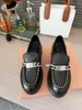 Black Leather formal shoes 2-color pgraded casual sho es women's leather spring and autumn 2021 designer oversized shape design 35-41