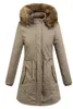 Мода-женская пуховика Parkas женщин дизайнер зимние пальто, повседневный сплошной цвет с капюшоном толстая хлопчатобумажная женщина верхняя одежда длинная длина вершины