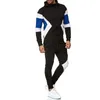 Erkek Eşofman 2 Parça Set Erkek Spor Gym Giyim Erkek Spor Suit Eğitim Giyim Moda Fermuar Hoody Erkek Joggers Setleri 210528