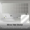 Wall Stickers 50*200cm Mirror Sticker Square Self-adhesive Acrylic Tiles For Bedroom Bathroom Home Decor Mural