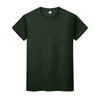 men and women round neck solid color T-shirt summer cotton bottoming short-sleeved half-sleeved L2ESFi