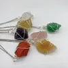 Onregelmatige Natuurlijke Crystal Steen Verzilverd Handgemaakte Hanger Kettingen Originele Stijlen Yoga Energie Genezing Sieraden voor Dames Meisje