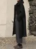 Wollmantel für Damen im koreanischen Stil, locker und dünn, mittellang, über dem Knie, Hepburn Wind, Winter und Herbst 211110