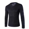 Suéter de algodón Varsanol para hombre, jerséis de manga larga, prendas de vestir para hombre, jerséis con cuello en V, Tops, ropa de punto holgada de ajuste sólido, 7 colores 210812