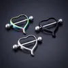 Heart Nipple Ring Piercing Barbell Stainless Steel Shield Bar Rings Sexy Adult Game for Women Breast Body Jewelry Gift