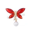 Cristal Vintage libellule papillon broches pour femmes insecte broche broches mode robe manteau accessoires mignon bijoux cadeaux