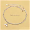 Anklets Jewelry 2021 Korean Style 925 SterlingSier MTIレイヤーチェーンフィッシュテールギフト用ドロップ配達SPO85