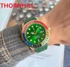 Haute Qualité Auto Date Coloré Diamons Anneau Montre 41mm Hommes Femmes Saphir étanche Populaire Style Décontracté Classique Noir Vert Rouge Caoutchouc Montres