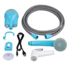 Neoteck Portable Camping Shower Zestaw USB DC 12V Tress Shower Turing Outdoor Travel Car Walk -Celd Kit Bathing 200925