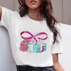 Verão Mulheres T-shirt Flower Brand Frase Garrafa De Algodão T Camisa Estética Saco Impressão Tshirt Batom High Heels Street Tops G220310