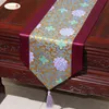 Fier Rose Satin Table Runner Drapeau Tissu Simple Chine Vent Thé Coureurs Lit Décoration de La Maison 211117