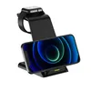 3 в 1 Wireless Charger Stand для iPhone 12mini 11 XS X 15W быстрая зарядка индукционных зарядных устройств Fit Apple Watch 6 SE 5 4 Airpods Pro Samsung Xiaomi мобильный телефон