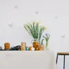 Wall Stickers 24pcs Removable Butterfly-shaped Decals 3D Metallic Sticker