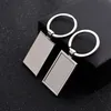 Roestvrijstalen metalen lege sleutelhanger mode geometrie vorm hanger sleutelhangerhouder voor mannen auto sleutelhangers KIMTER-A142Z