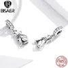 Bisaer Retro Egipski Cat Charms 925 Sterling Silver Animal Beads Fit Diy Bransoletka Naszyjnik Dla Kobiet Cyrkon Biżuteria ECC1505 Q0531