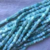 Dominicana Natural Genuíno Branco Branco Larimar Cubo Nugget Formulário Filé Prejustular Pebble Loose Beads Fit Jóias 15 "06207