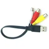 1.5m USB tot 3 RCA Kabel Mannelijke Coverteur Stereo Audio Video CordStelevision Adapter Draad AV A / V TV
