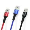 2.4A Micro USB Cable Type C cables Adapter Data Sync Metal Charging Phone Thickness Strong Braided