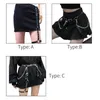 Belts Women Adjustable Length Leg Loop Artificial Leather Sexy Skirt Punk Belt Adult With Metal Chain Durable Dance Party Hiphop Rock