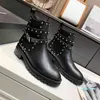 Bottes de designer Fashion Noir Cheville Noir 'Cuir Martin Bootss Grand 35-40