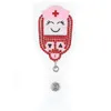 Mode porte-clés médical NICU Ambulance docteur alliage strass rétractable ID porte-Badge bobine pour infirmière cadeau décoration
