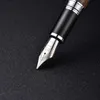 Jinhao деревянный фонтан Pen Высокое качество 0.7 мм Nib 2 цвета роскошные деревянные чернила ручки бизнес подарки написание офисных школ при выборе 211025