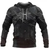 Men's Hoodies & Sweatshirts 2022 Europe And America God Of War Armor 3D Digital Printed Sweatshirt Long Sleeve Straight Hooded Pullover