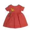 Abito da bambina in lino Mori estivo nuovo abbigliamento per bambini abito da principessa a maniche corte in cotone e lino letterario TZ30 210303