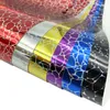 ウィンドウステッカー12 "x39"ホログラフィック接着剤クラフト6盛り合わせ色石クラッキングパターンフィルムクリカットカッティングプロッタ家の装飾