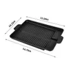 32 x 26cm Stone Grill Frying Grill Pan Rektangel Non-Stick Grill Köksartiklar Koreanska BBQ Fack Grillplatta - Svart 210724