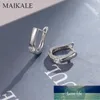 Stud MAIKALE Classic U-shape Earrings For Women Jewelry Cubic Zirconia Silver Color Plated Temperament Korean Gifts1