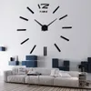 새로운 판매 벽시계 Horloge 시계 아크릴 미러 스티커 거실 석영 바늘 홈 인테리어 210310