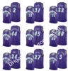 Stampa Donne da uomo Kids Jersey Purple Uniform Rudy 27 GOBERT Jerseys Baskeys Ricky 3 Rubio Jae 99 Crowder Derrick 15 favori Joe 2 Ingles