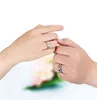Roségold/Schwarze Farbe Herzpaar Ringe Edelstahl Paare Liebhaber lieben Versprechen Ring für Männer Frauen Schmuck Dropshipping