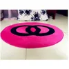 60x60cm70x70cm80x80cm Creative Warm Pinkblack Bedroom Carpet Ranco de piso Ranta rosa Mat anti -Slip Home Decoration Y200527