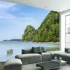 Sfondi personalizzati sfondi 3D personalizzati, murale paesaggio dell'isola malese utilizzata per il soggiorno da letto da letto decorativo