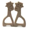 Beech Wooden Giraffe Teether Animal Shaped Baby Teethers Infants Teething Toys Baby Accessories For Baby Necklace Making 5308 Q2