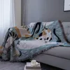 Хэллоуин стиль кисточка бросает одеяло для кроватей диван полотенце одинарный полный обложка софа одеяло зима пикник коврик Nordic гобелен XT05 210316
