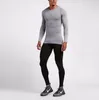 Heren T-shirts fitness lange mouwen t-shirt outdoor compressie sneldrogende kleding hardlopen basketbal training tees sportlegging