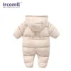 Ircomll nouveau-né bébé garçon fille hiver barboteuses enfant en bas âge infantile à manches longues combinaison coton bébé costume ramper enfants vêtements coût 210315