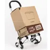 Storage Bags Portable Aluminum Alloy Shopping Cart Folding Trolley Elderly Stairs Carts With Bag